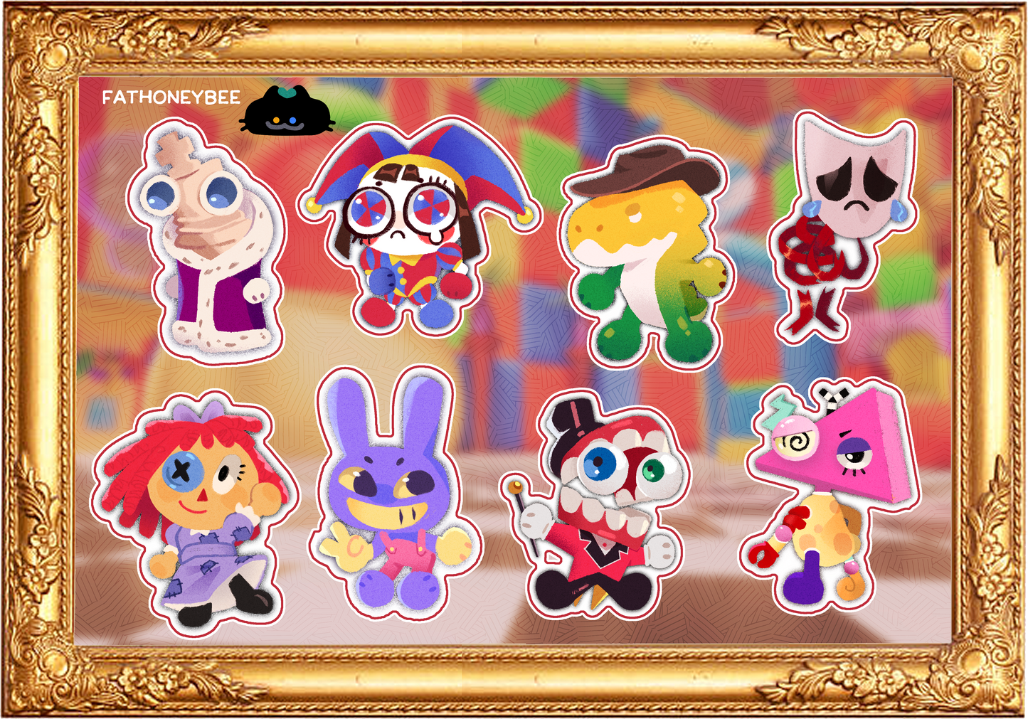 THE AMAZING DIGITAL CIRCUS A5 Stickersheet