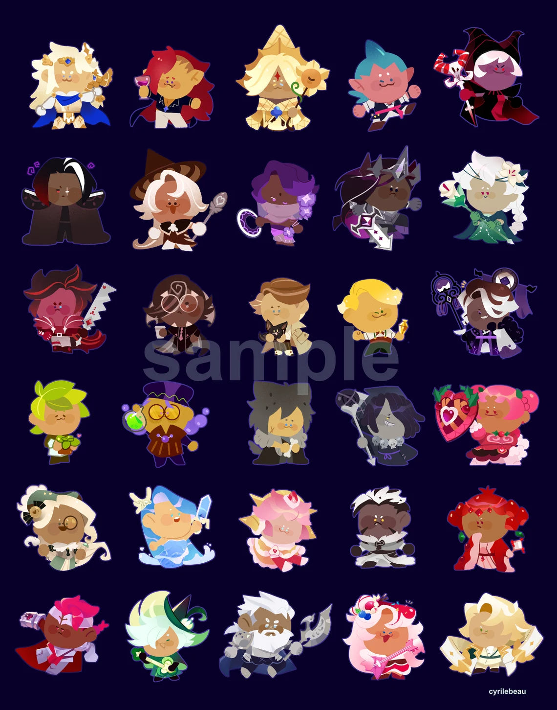 Cookie Run Little Guys 11x14 Art Print