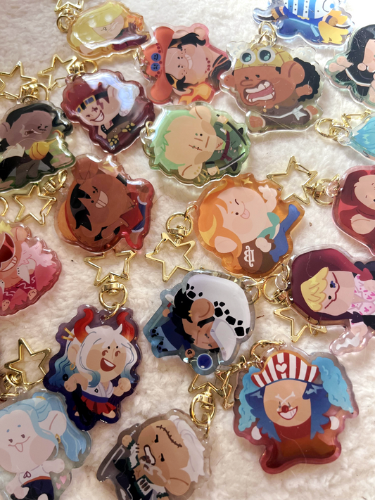 ONE PIECE 2" Colored Acrylic Charms