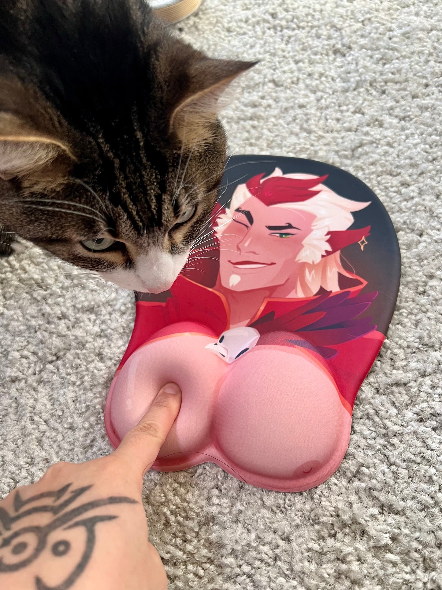 League of Legends Rakan 3D Oppai Mousepad