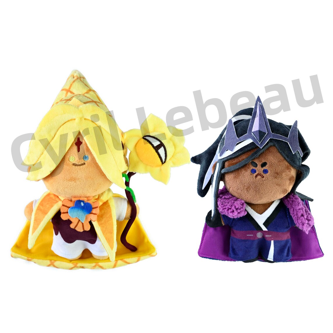 PREORDER Cookie Run Dark Cacao Pure Vanilla 20cm Plush Doll FATHONEYBEE