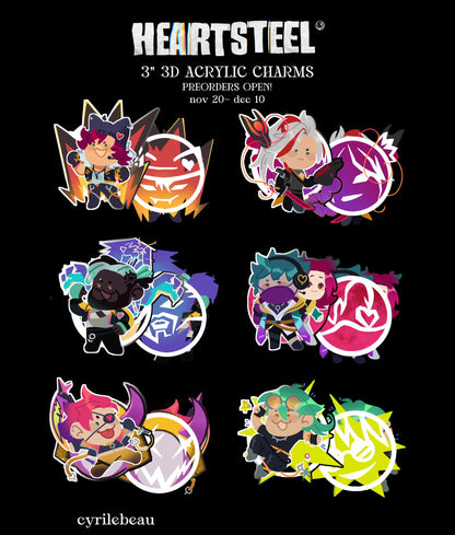 League of Legends HEARTSTEEL Double Sided Acrylic Charms