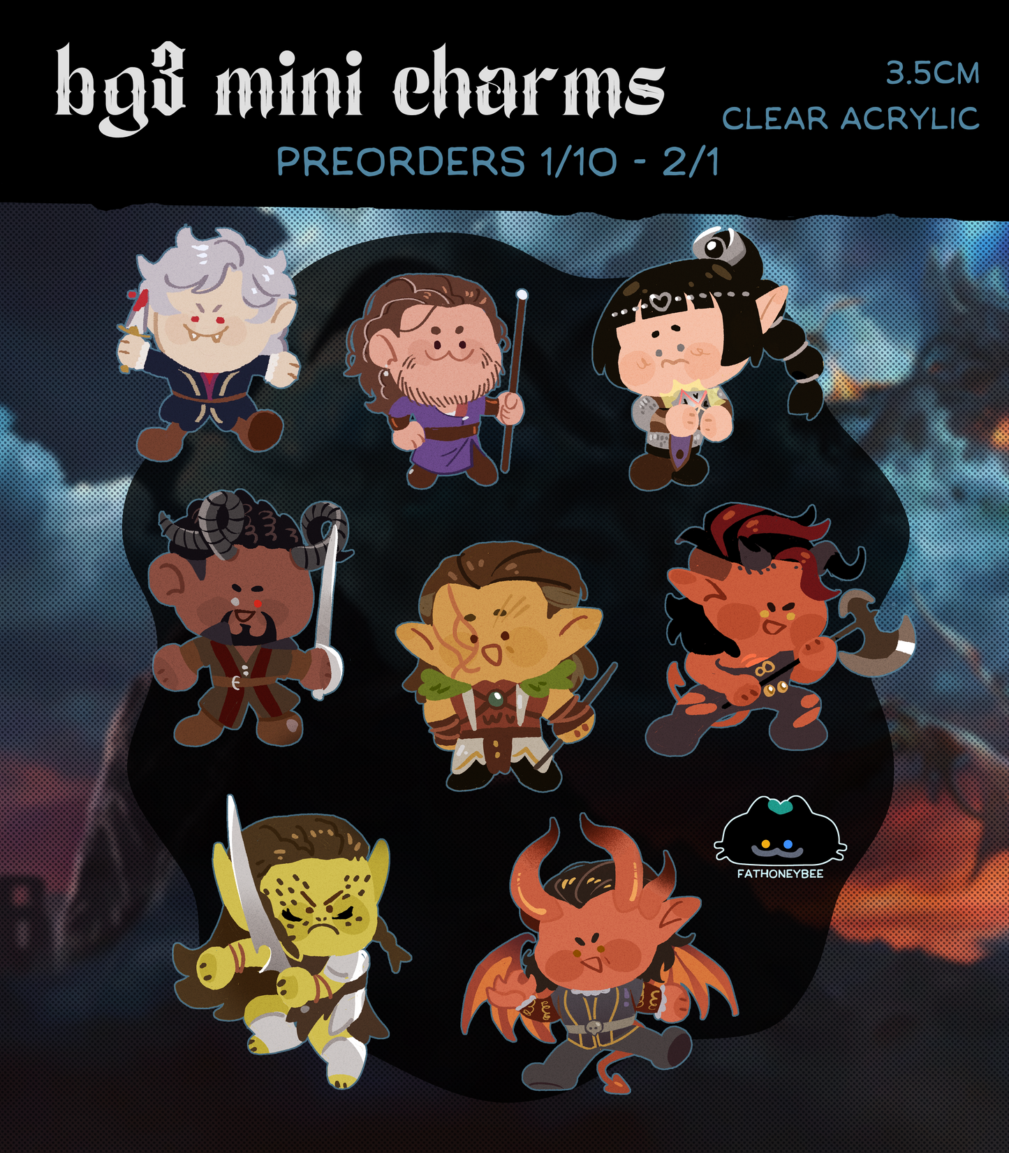 !!PREORDER!! Baldur's Gate 3 Mini Phone Charms