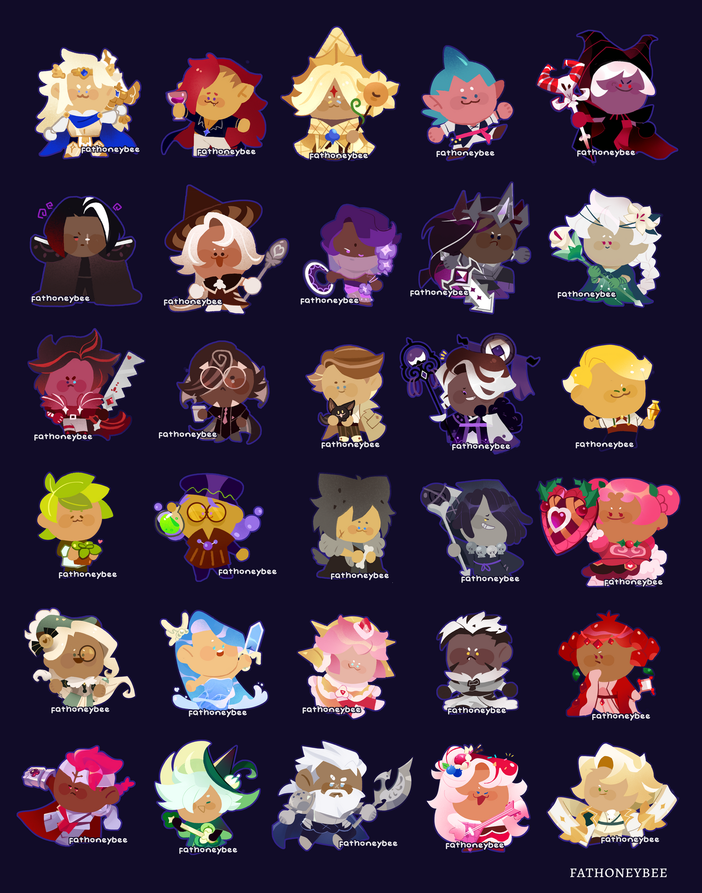 Cookie Run Mini Chibi Stickers