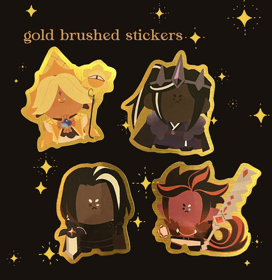 Cookie Run Gold Brushed Stickers