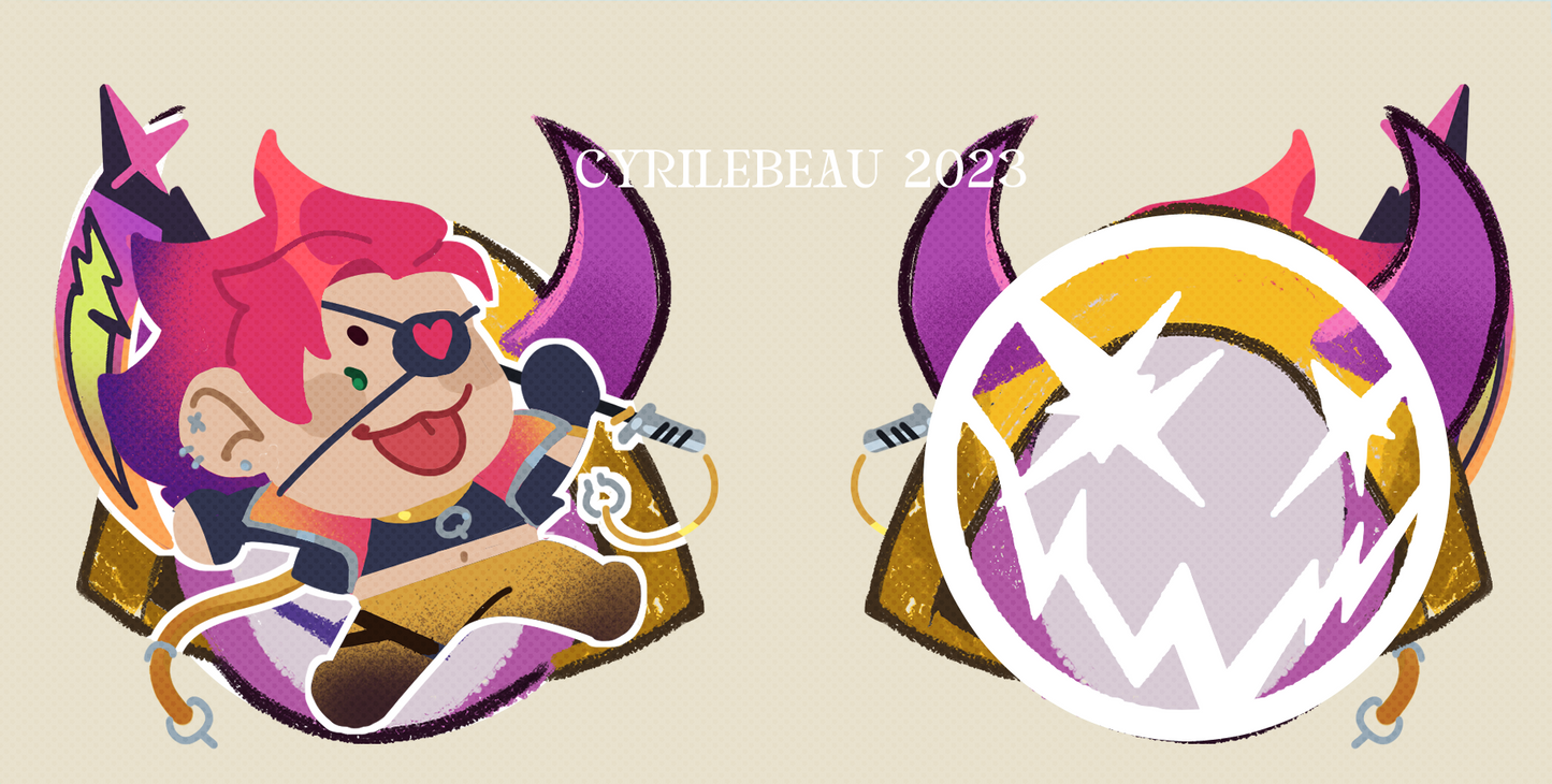 League of Legends HEARTSTEEL Double Sided Acrylic Charms