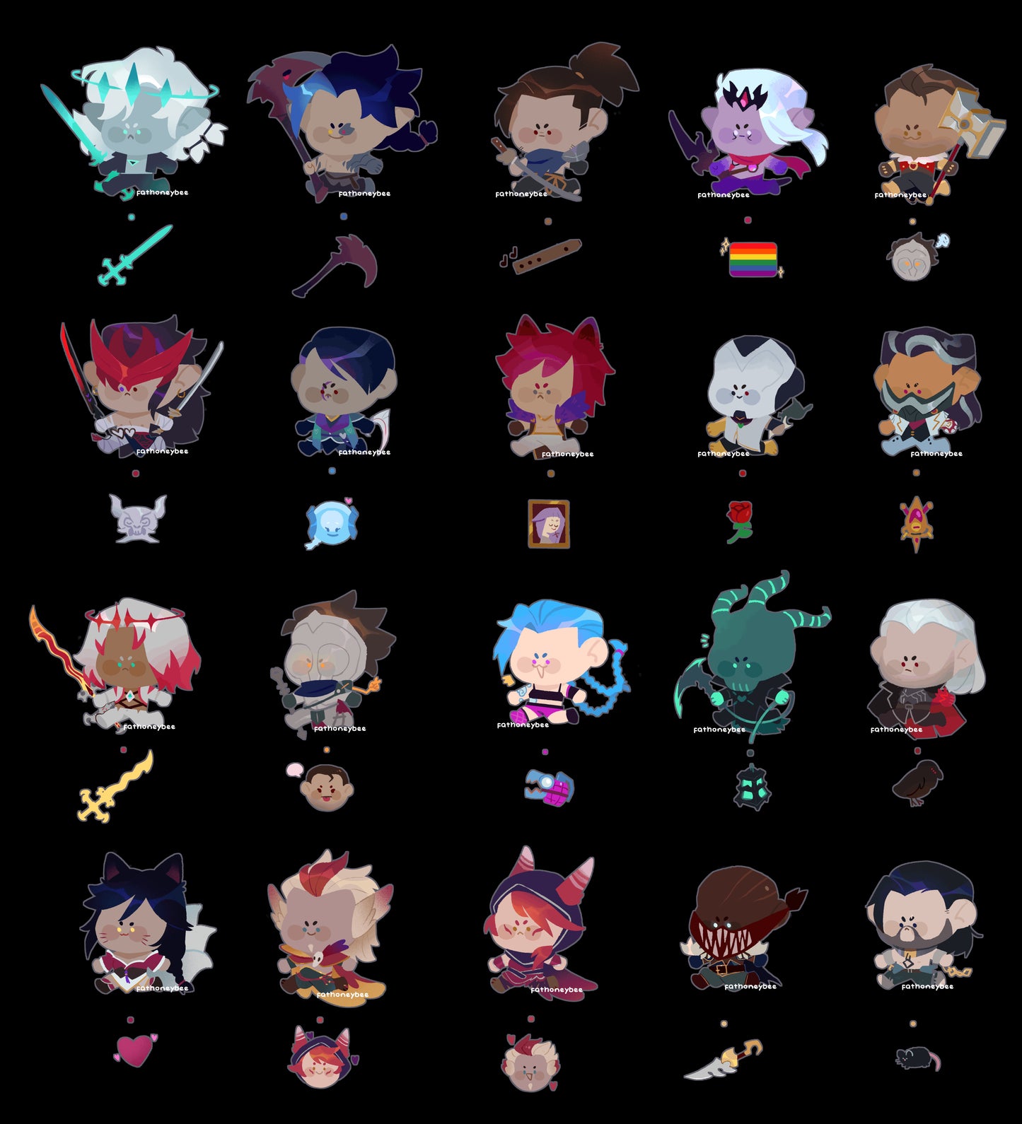 League of Legends 2" & 1" Running Charms