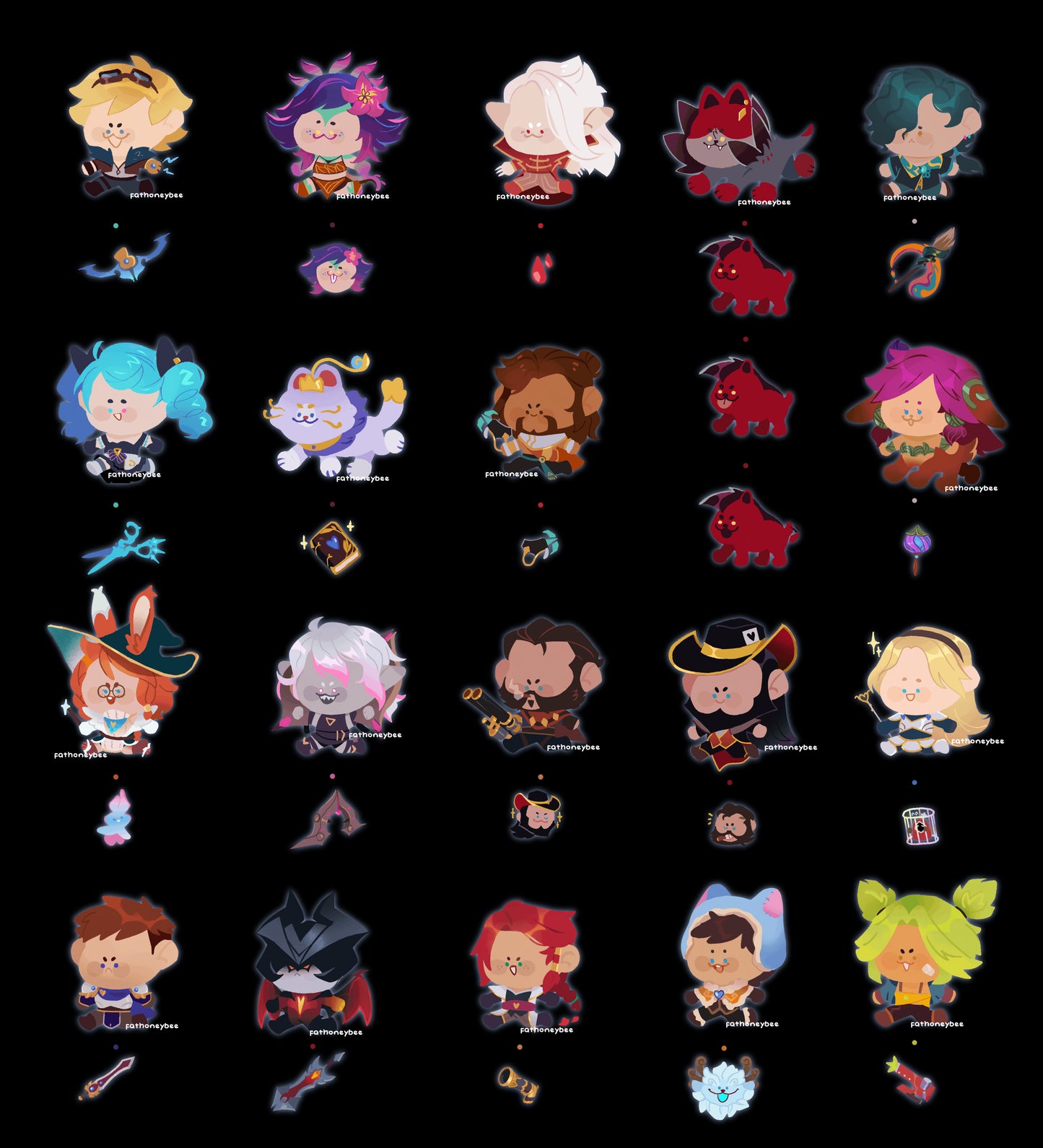 League of Legends 2" & 1" Running Charms
