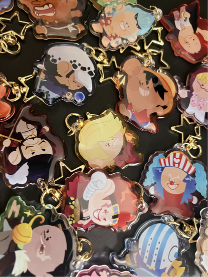 ONE PIECE 2" Colored Acrylic Charms
